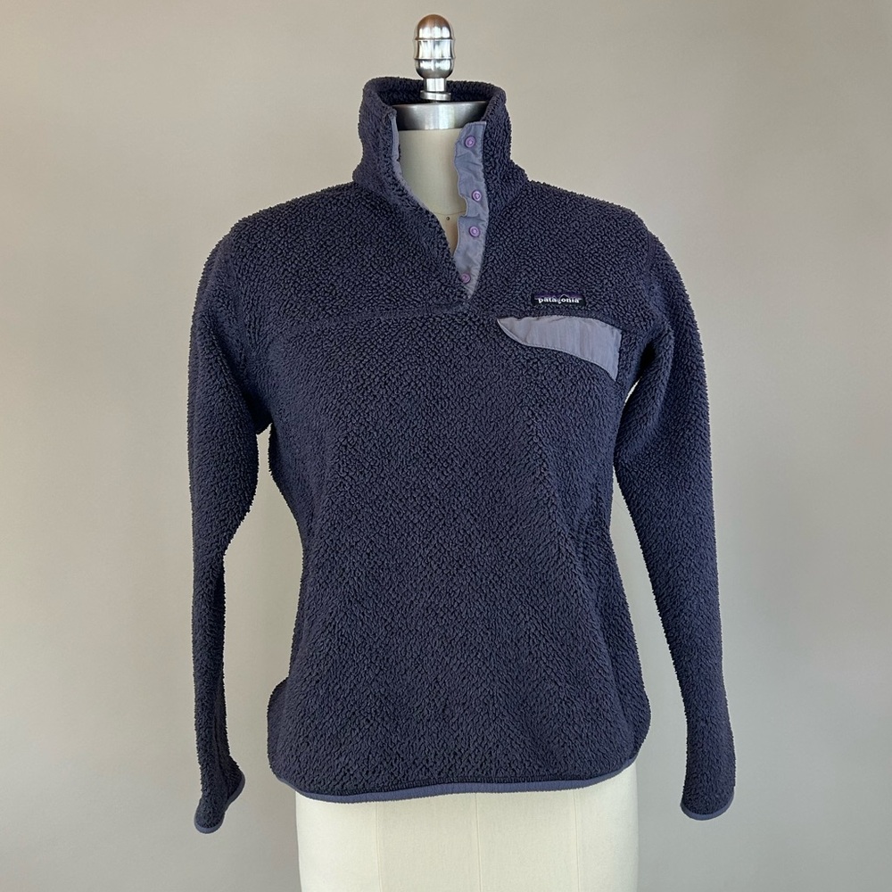 Patagonia Women's Re-tool Snap Hi Pile Fleece Jacket Pullover Sz Medium